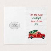 Labrador-honden in Red Kersttruck Kaart (Buitenkant ongevouwen)