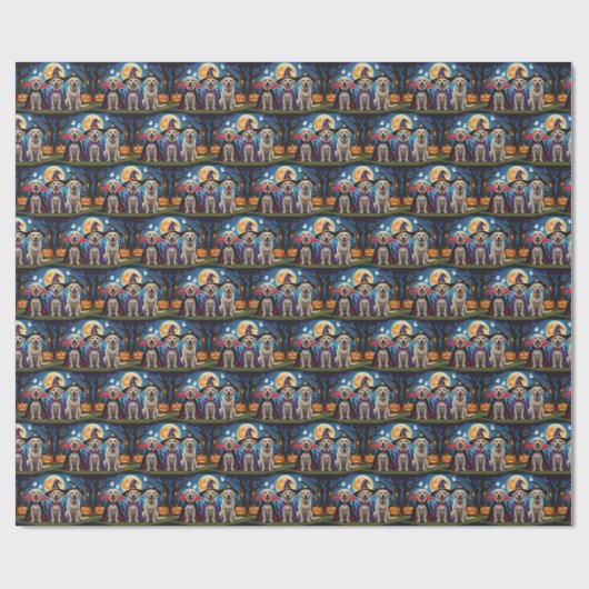 Labrador Honden Pompoen Halloween Grappig Cadeaupapier (Vlak)