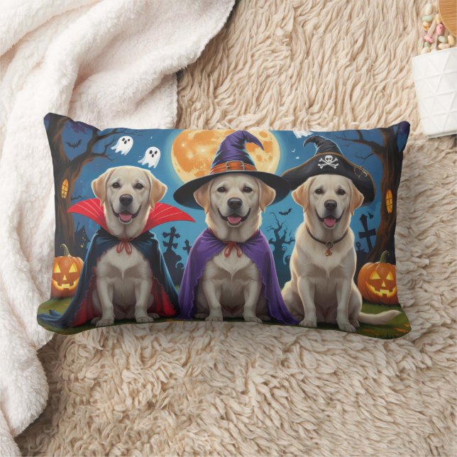 Labrador Honden Pompoen Halloween Grappig Kussen (Deken)