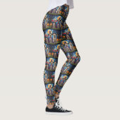 Labrador Honden Pompoen Halloween Grappig Leggings (Rechts)