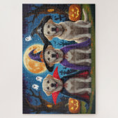 Labrador Honden Pompoen Halloween Grappig Legpuzzel (Verticaal)