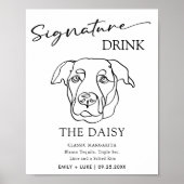 Labrador Hondenbruiloft Handtekening Drink Teken Poster (Voorkant)