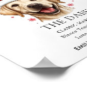 Labrador Hondenbruiloft Handtekening Drink Teken Poster (Hoek)