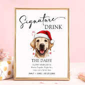 Labrador Hondenbruiloft Handtekening Drink Teken Poster