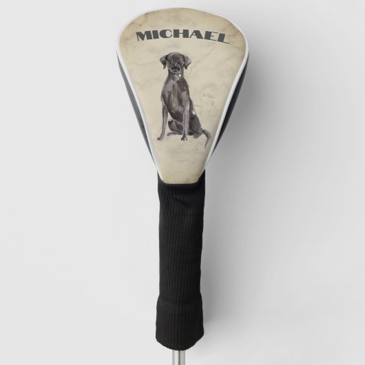 Labrador Hondenliefhebber Cream Persoonlijk Golfheadcover (Voorkant)