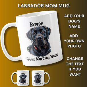 Labrador, hondennaam toevoegen, foto wijzigen koffiemok