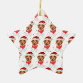 Labrador Hondenras Kerstmis Keramisch Ornament (Voorkant)