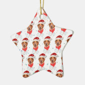 Labrador Hondenras Kerstmis Keramisch Ornament (Links)