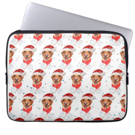 Labrador Hondenras Kerstmis Laptop Sleeve