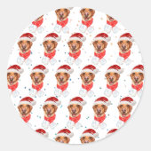 Labrador-hondenras Kerstmis Ronde Sticker (Voorkant)