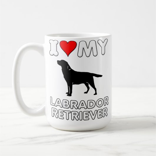 Labrador I het Hart van de Liefde Mijn Mok (Links)