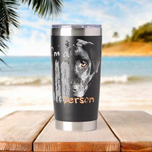 Labrador Ik ben een LAB-persoon Labrador-hond Geïsoleerde Drinkbeker