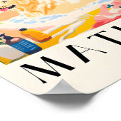 Labrador in bad, Matisse stijl hond kunst print, Poster (Hoek)