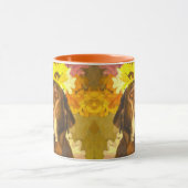 Labrador in de bloemen mok (Midden)