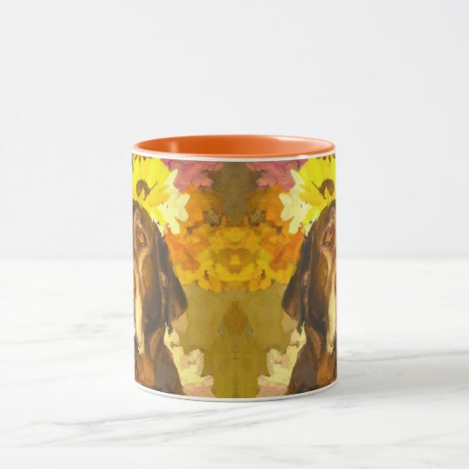 Labrador in de bloemen mok (Midden)