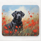 Labrador in papavers muismat (Voorkant)