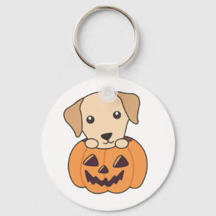 Labrador in Pumpkin Cute Dogs Happy Halloween Keyc Sleutelhanger