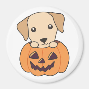 Labrador in Pumpkin Cute Dogs Happy Halloween Magneet