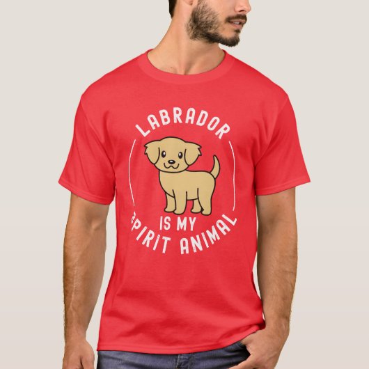 Labrador is mijn spirituele dier vriend t-shirt (Voorkant)
