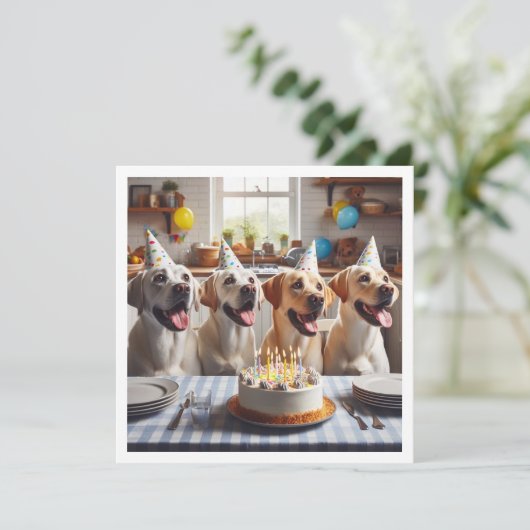Labrador kaart, Labrador verjaardagskaart, Hond Kaart (Staand voorkant)