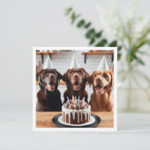 Labrador kaart, Labrador verjaardagskaart, Hond Kaart (Staand voorkant)