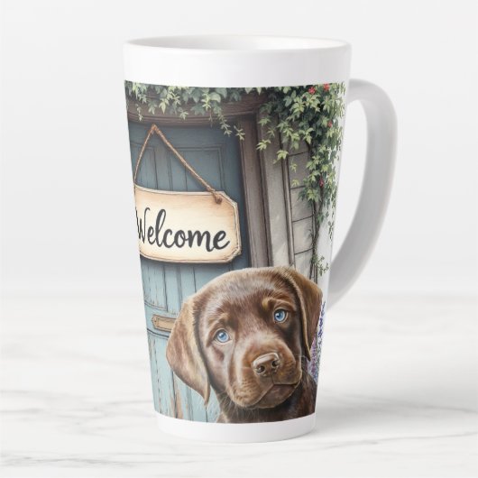 Labrador Keramische Lattebeker Latte Mok (Rechterhoek)
