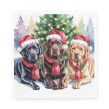 Labrador Kerst Papieren Servet