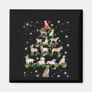 Labrador-kerstboom, afgedekt door vlieglicht magneet