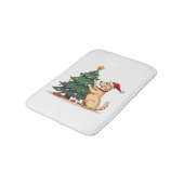 Labrador Kerstboom Helper Badmat (Gekanteld)