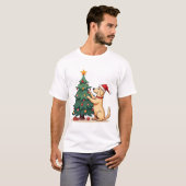Labrador Kerstboomhulp T-shirt (Voorkant volledig)