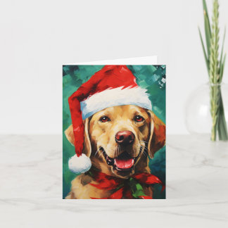 Labrador Kerstborstel schilderen kunstwerk Kaart