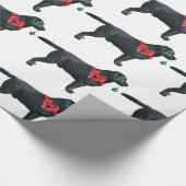 Labrador kerstinpakpapier cadeaupapier (Hoek)