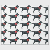 Labrador kerstinpakpapier cadeaupapier (Vlak)