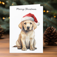 Labrador kerstkaart geel