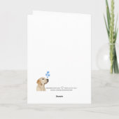 Labrador kerstkaart Yellow Labrador Feestdagen Kaart (Achterkant)