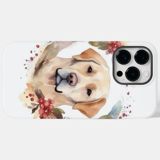 Labrador Kerstkrans Feestelijke Pup Case-Mate iPhone Case (Achterkant (horizontaal))