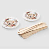 Labrador Kerstkrans Feestelijke Pup Handwaaier (Niet-gemonteerd)