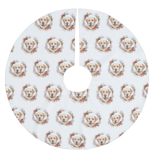 Labrador Kerstkrans Feestelijke Pup Kerstboom Rok (Voorkant)