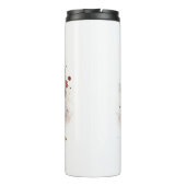 Labrador Kerstkrans Feestelijke Pup Thermosbeker (Achterkant)