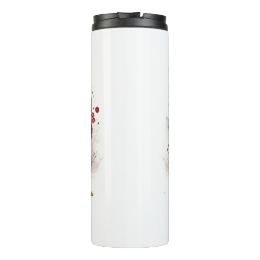 Labrador Kerstkrans Feestelijke Pup Thermosbeker (Achterkant)