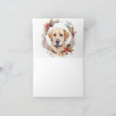 Labrador Kerstkrans Festieve Pup Kaart (Binnen)