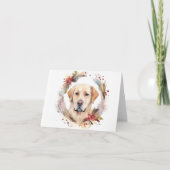 Labrador Kerstkrans Festieve Pup Kaart (Voorkant)