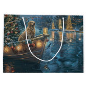Labrador Kerstmis Feestelijke Reis Groot Cadeauzakje (Achterkant)