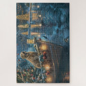 Labrador Kerstmis Feestelijke Reis Legpuzzel (Verticaal)