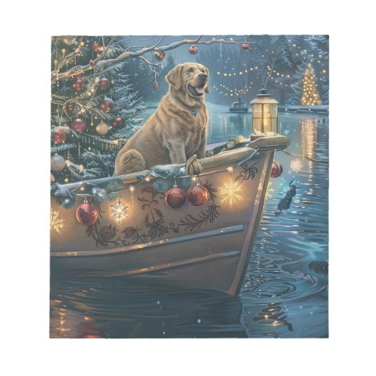Labrador Kerstmis Feestelijke Reis Notitieblok (Voorkant)