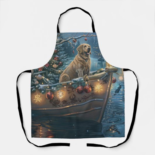 Labrador Kerstmis Feestelijke Reis Schort (Voorkant)