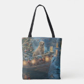 Labrador Kerstmis Feestelijke Reis Tote Bag (Achterkant)