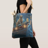 Labrador Kerstmis Feestelijke Reis Tote Bag (Dichtbij)