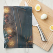 Labrador Kerstmis Festivale Reis Theedoek (Quarter Fold)