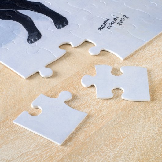 Labrador Kerstmis met Snowman Legpuzzel (Zijkant)